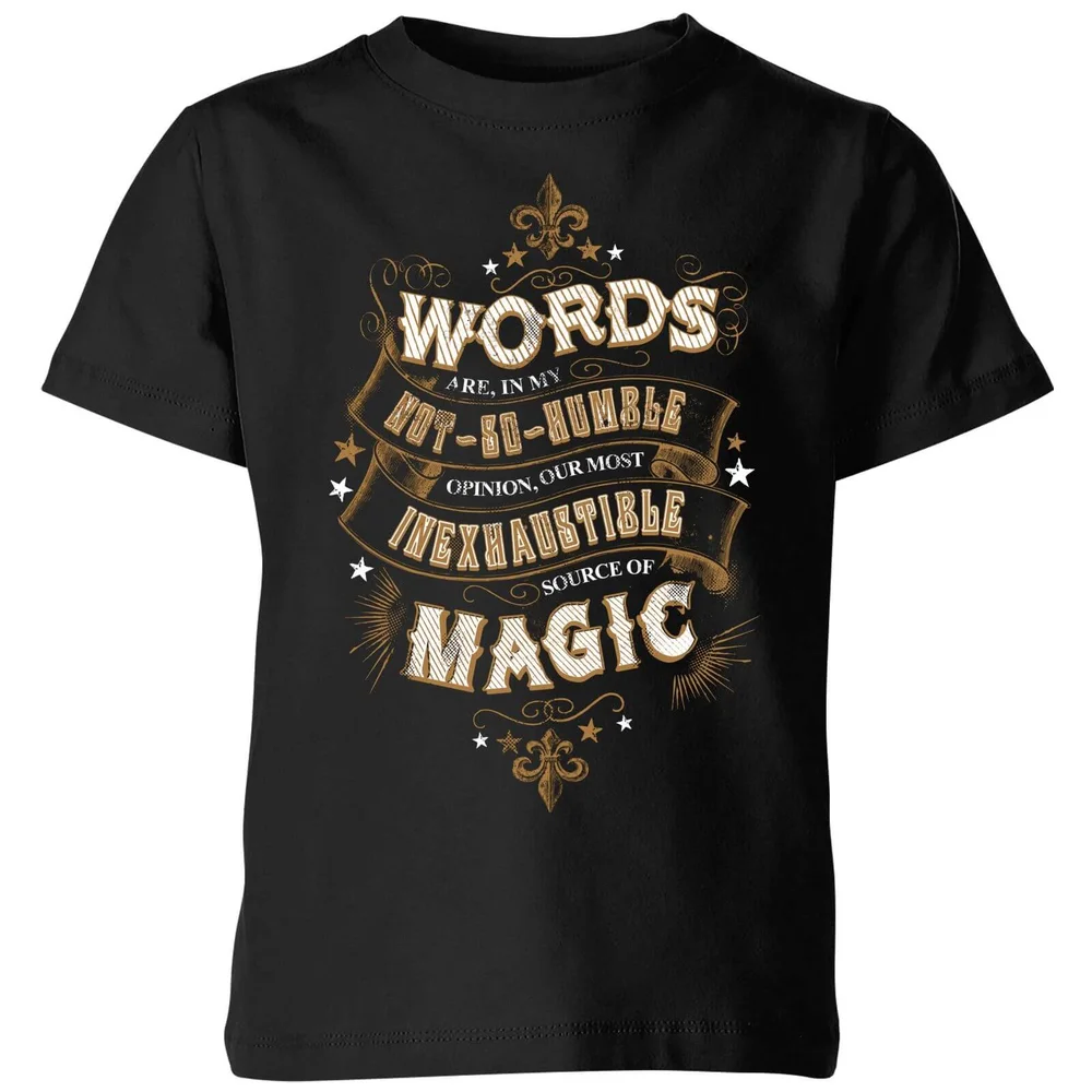 Harry Potter Words Are, In My Not So Humble Opinion Kids' T-Shirt - Black - 3-4 ans Image 1