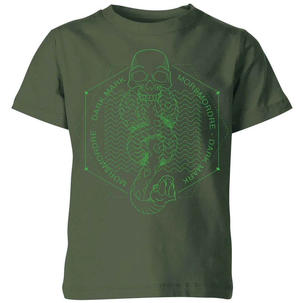 Harry Potter Morsmordre Dark Mark Kids' T-Shirt - Forest Green - 3-4 ans Image 1