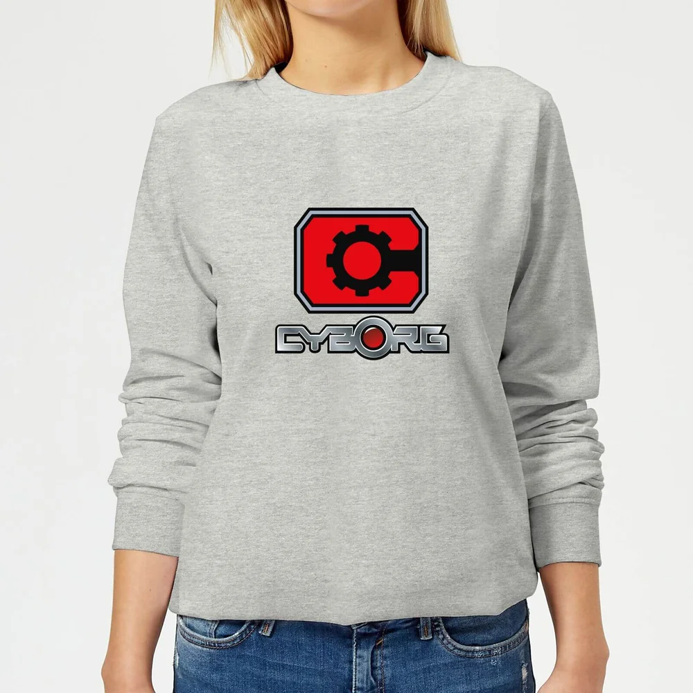 Justice League Cyborg Logo Women's Sweatshirt - Grey - 3XL - Gris Image 1