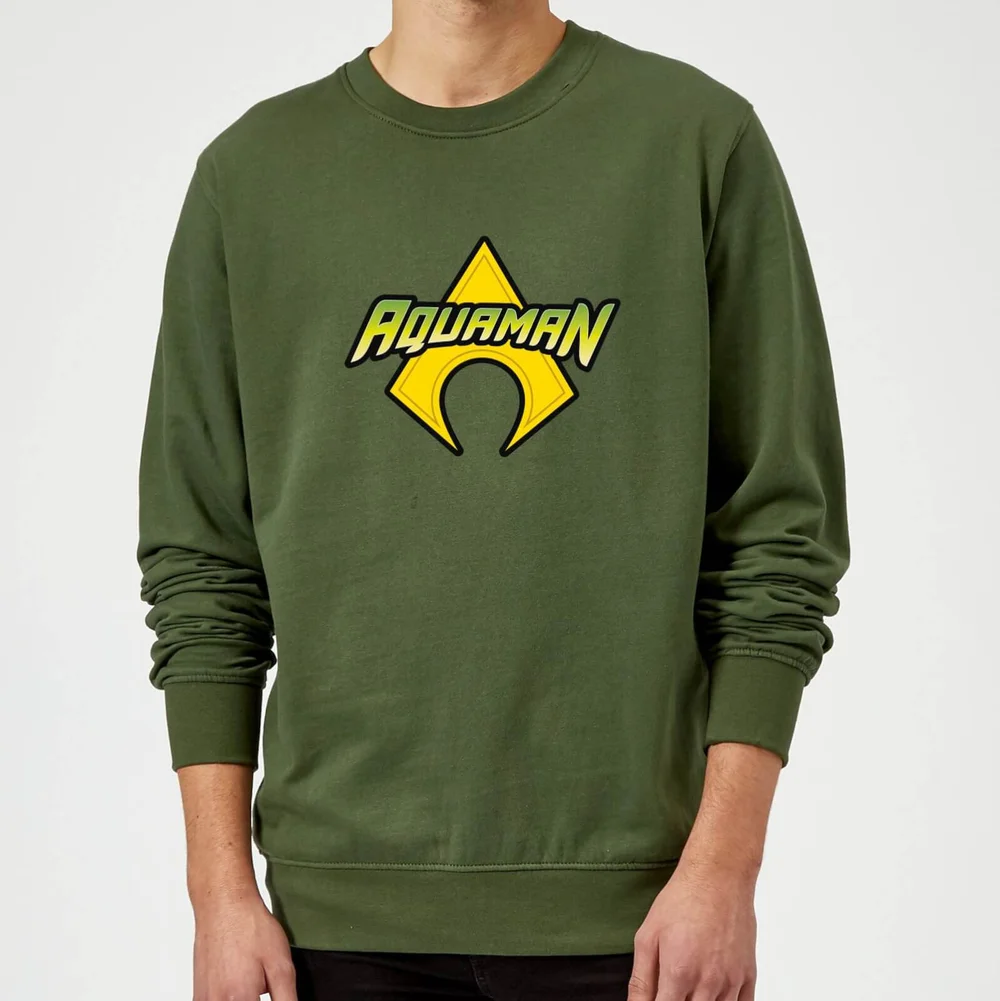 Justice League Aquaman Logo Sweatshirt - Forest Green - XL - Vert Forêt Image 1