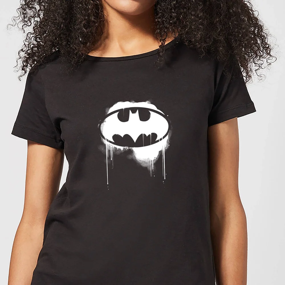 Justice League Graffiti Batman Women's T-Shirt - Black - S Image 1