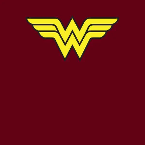 Justice League Wonder Woman Logo Men's T-Shirt - Burgundy