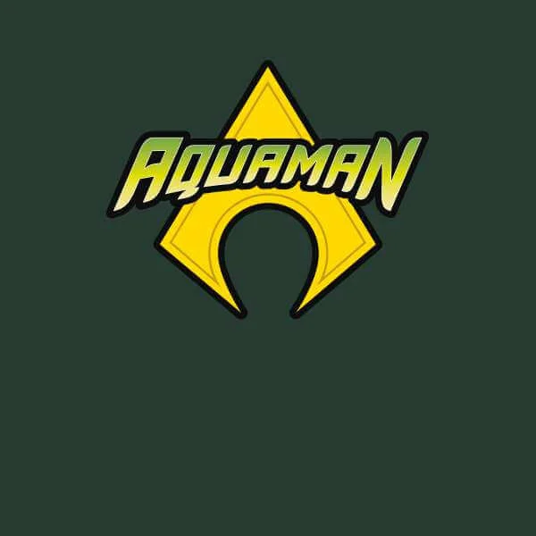 Justice League Aquaman Logo Men's T-Shirt - Forest Green