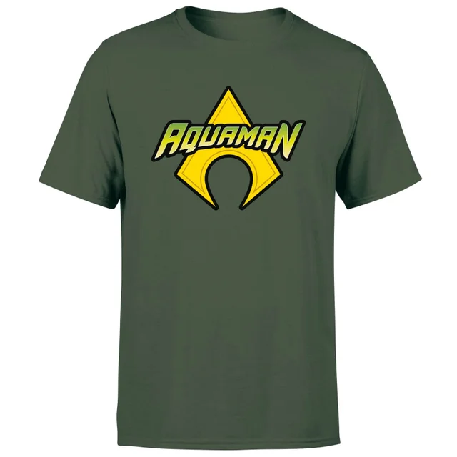 Justice League Aquaman Logo Men's T-Shirt - Forest Green