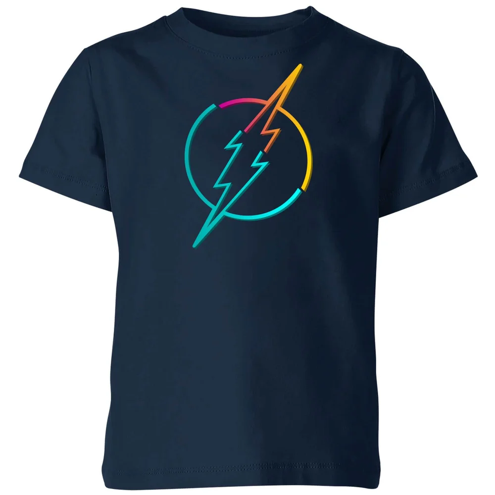 Justice League Neon Flash Kids' T-Shirt - Navy - 3-4 ans Image 1