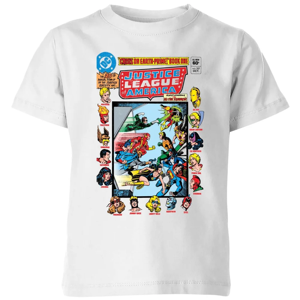 Justice League Crisis On Earth-Prime Cover Kids' T-Shirt - White - 3-4 ans Image 1