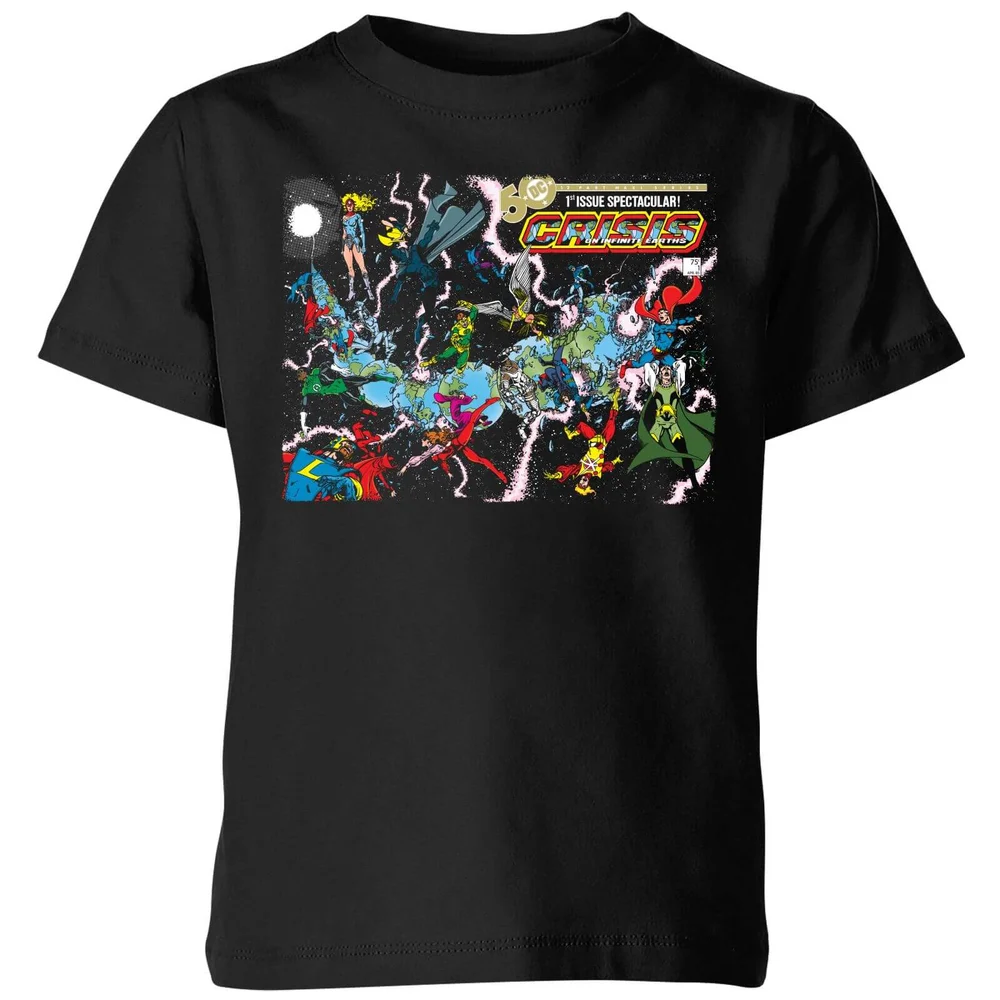 Justice League Crisis On Infinite Earths Cover Kids' T-Shirt - Black - 3-4 ans Image 1