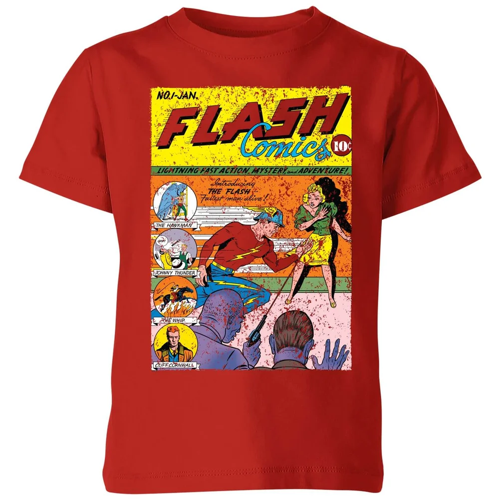 Justice League The Flash Issue One Kids' T-Shirt - Red - 3-4 ans Image 1