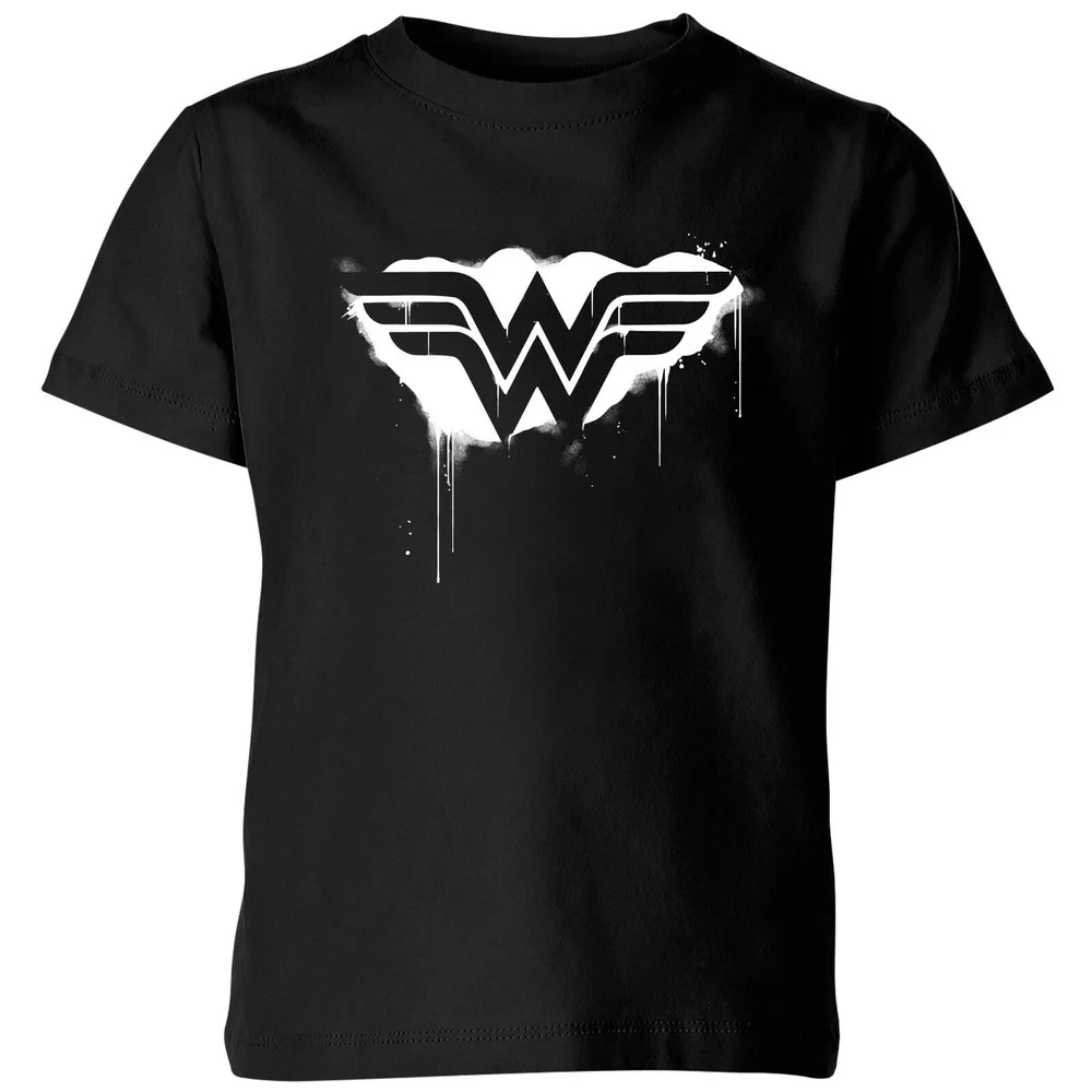 Justice League Graffiti Wonder Woman Kids' T-Shirt - Black - 3-4 ans Image 1