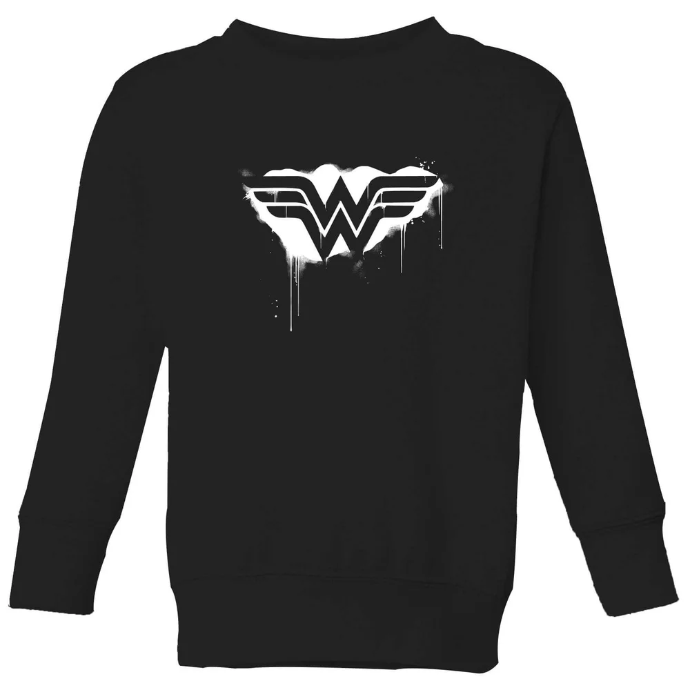 Justice League Graffiti Wonder Woman Kids' Sweatshirt - Black - 3-4 ans Image 1