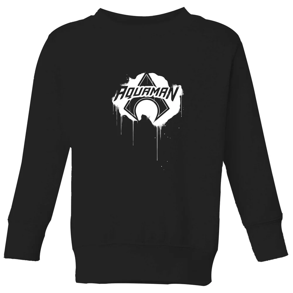 Justice League Graffiti Aquaman Kids' Sweatshirt - Black - 3-4 ans Image 1