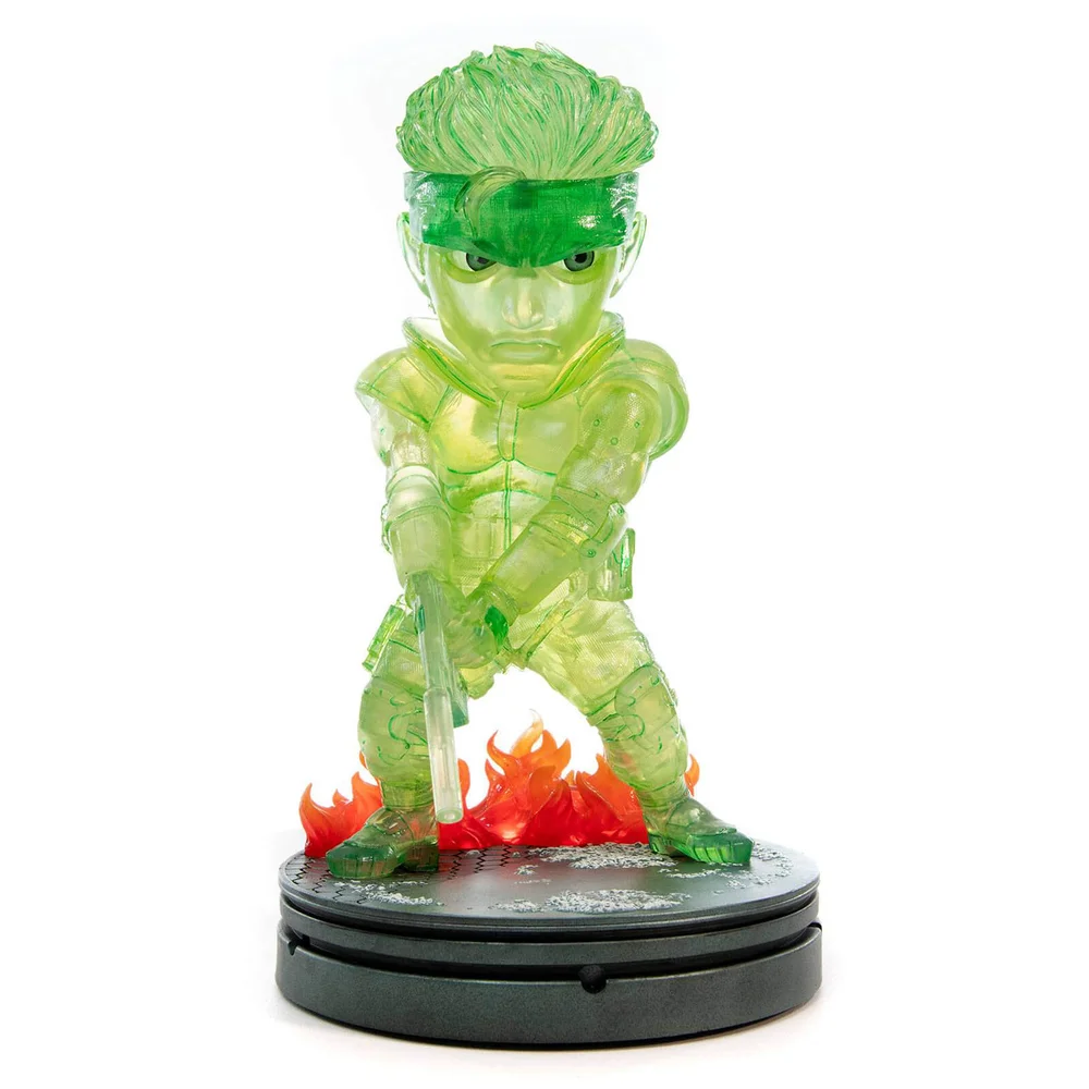 First 4 Figures Metal Gear Solid Statuette SD PVC Solid Snake Camouflage furtif Vert fluo 20 cm Image 1