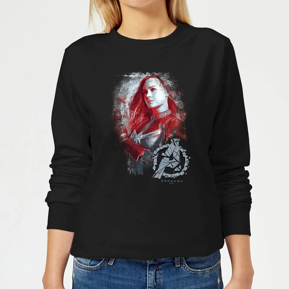 Sweat-shirt Avengers Endgame Captain Marvel Brushed - Femme - Noir - XS Image 1