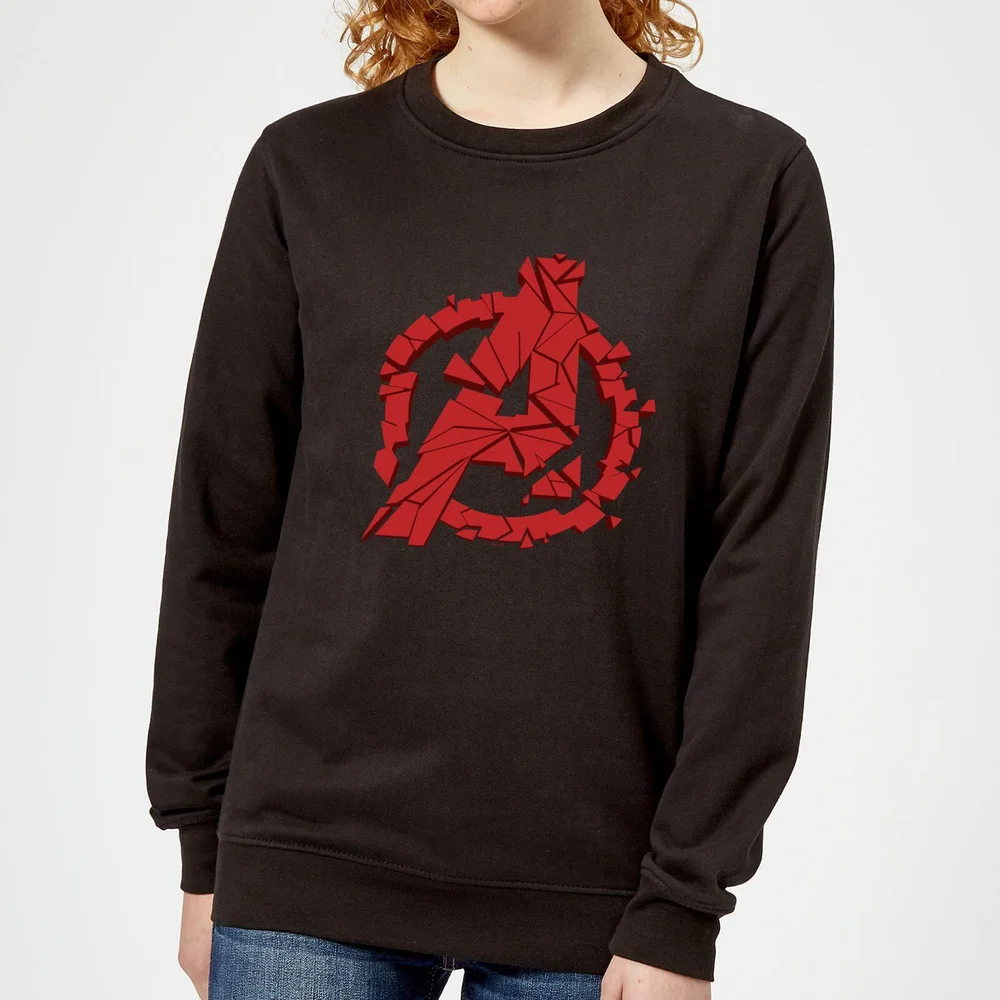 Avengers Endgame Shattered Logo Women's Sweatshirt - Black - XS Image 1