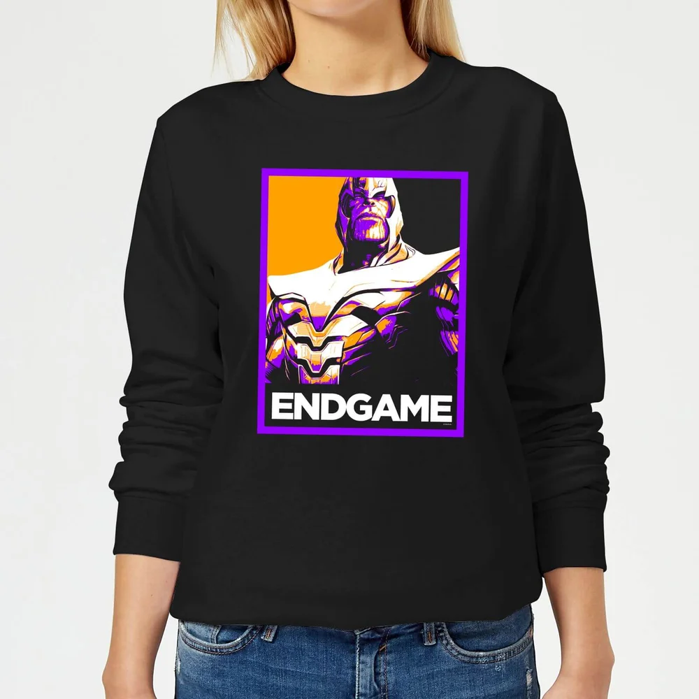 Avengers Endgame Thanos Poster Women's Sweatshirt - Black - XS Image 1