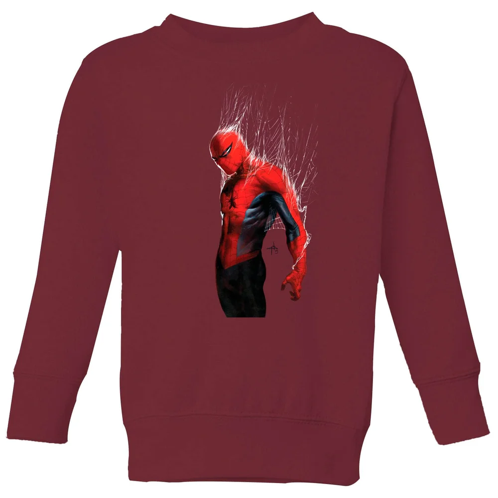 Marvel Spider-man Web Wrap Kids' Sweatshirt - Burgundy - 3-4 ans Image 1