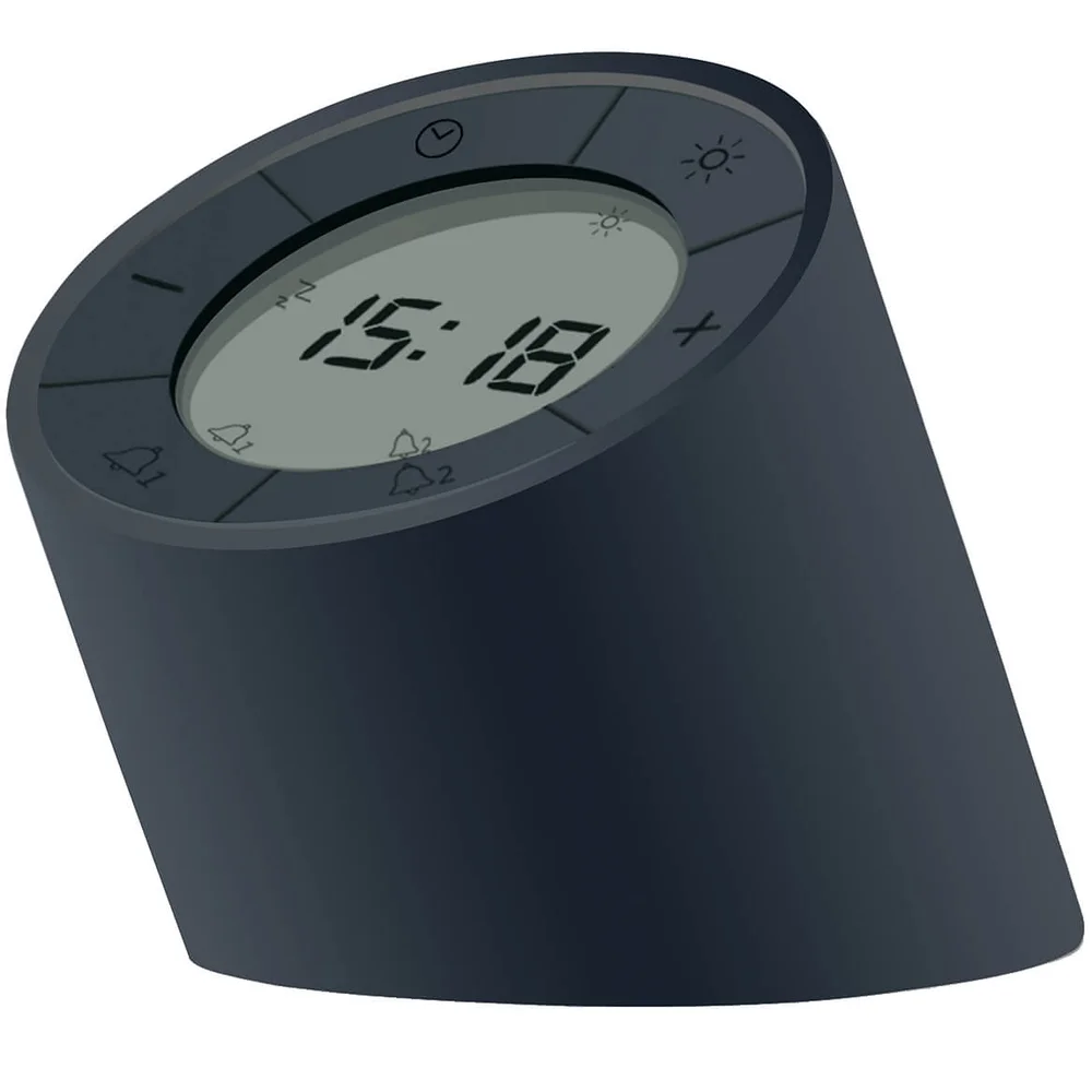 Gingko Edge Light Alarm Clock - Black Image 1