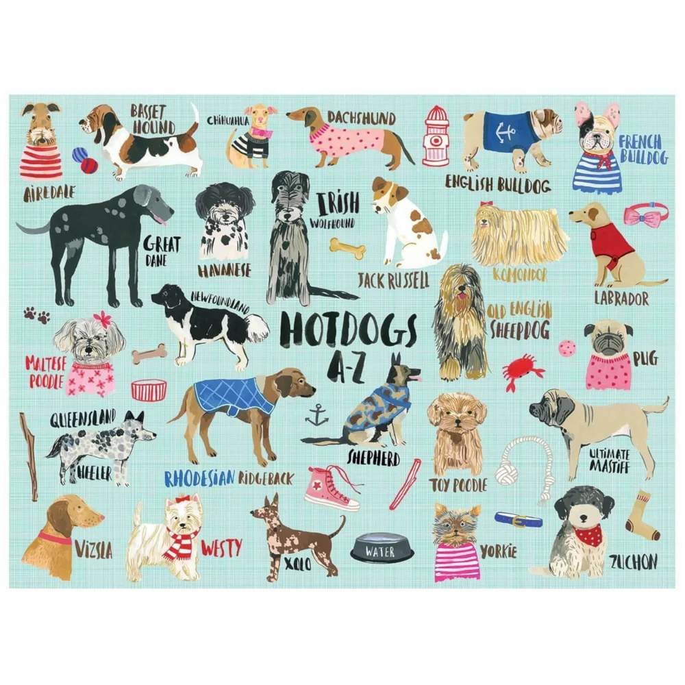 Hot Dogs A-Z 1000 Piece Puzzle Image 1
