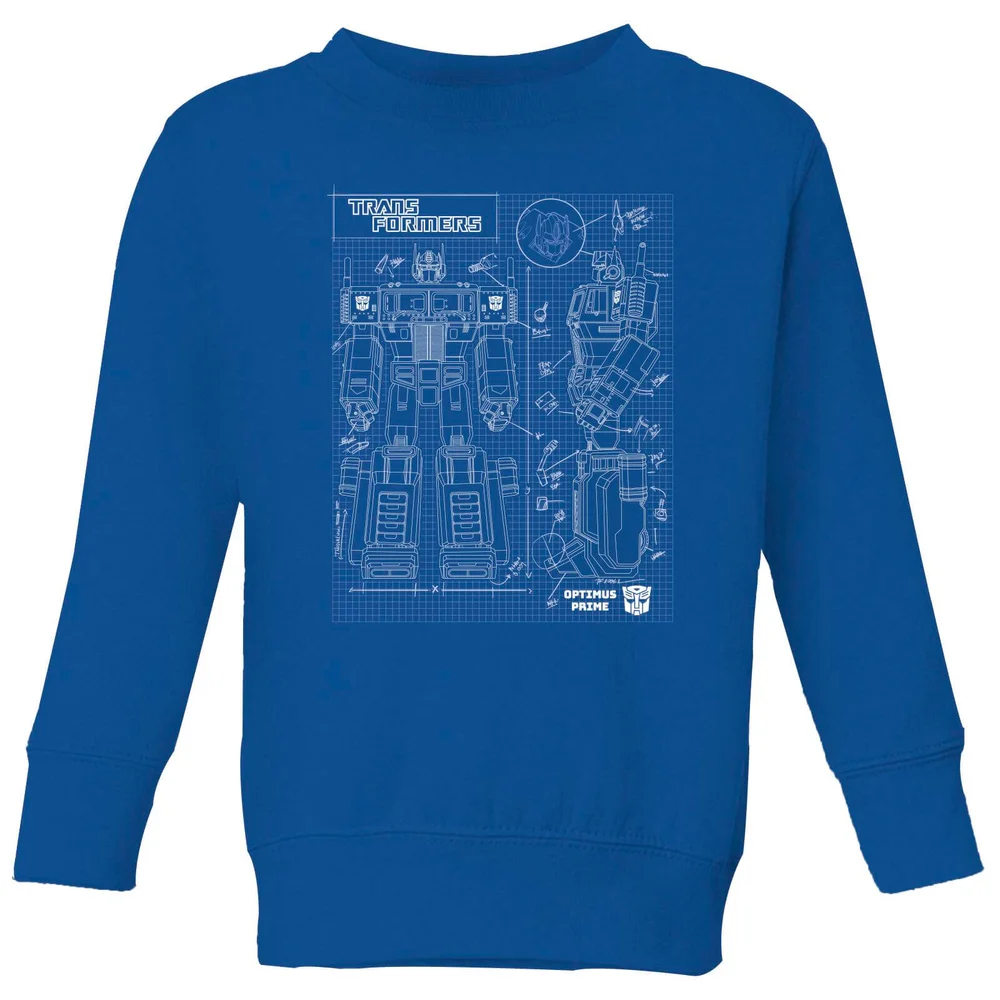 Transformers Optimus Prime Schematic Kids' Sweatshirt - Royal Blue - 3-4 ans - Royal Blue Image 1