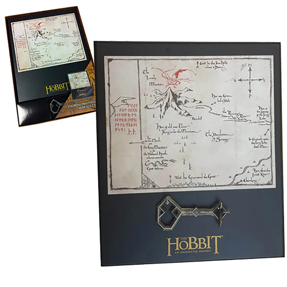 The Hobbit Thorin's 8 x 10" Map & Key Replica Image 1