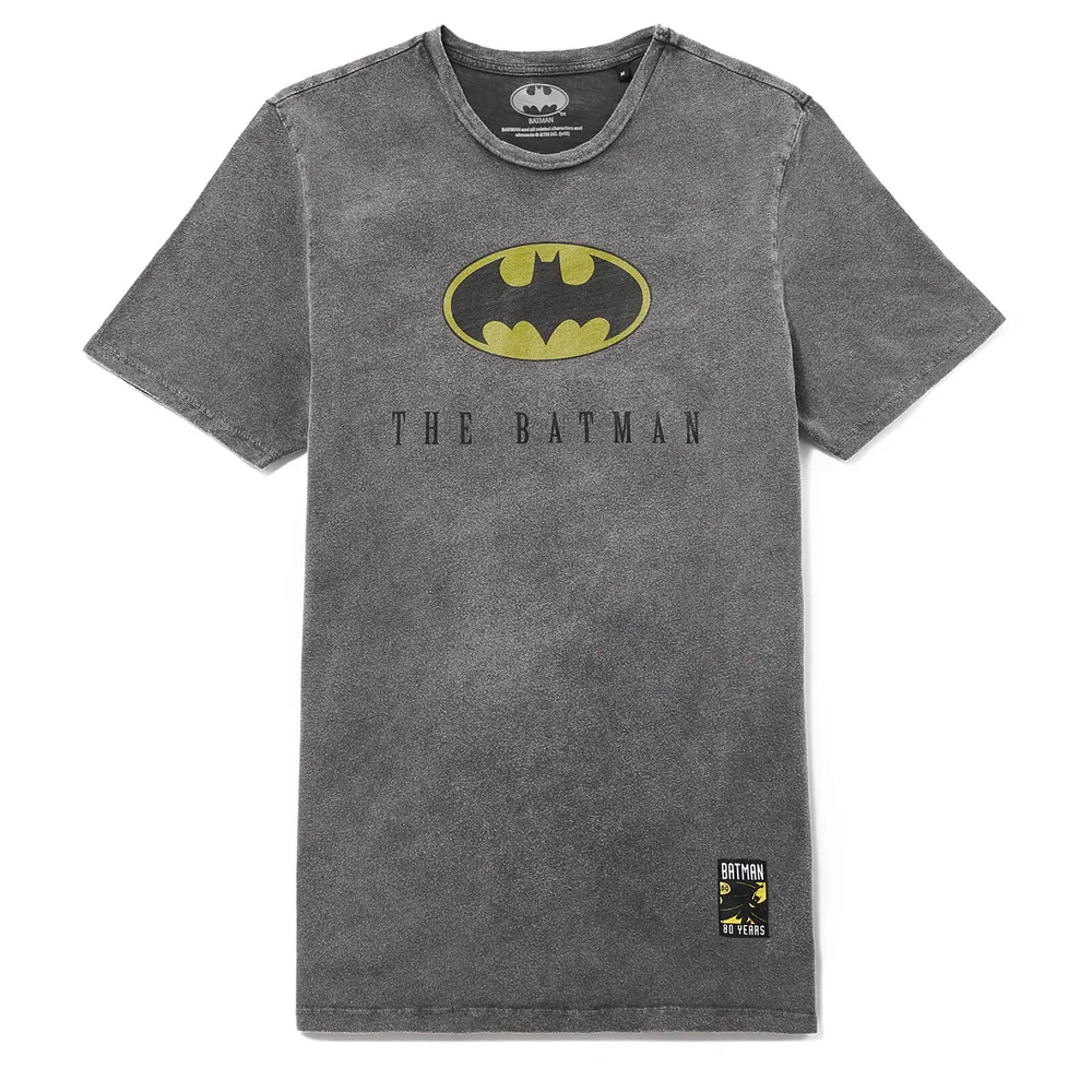 80 ans de Batman - T-shirt Logo - Acid Wash - S Image 1