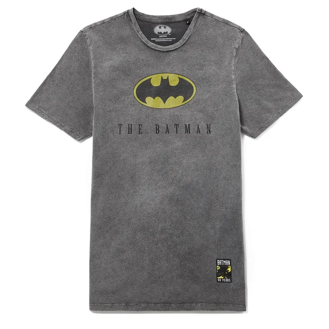 80 ans de Batman - T-shirt Logo - Acid Wash