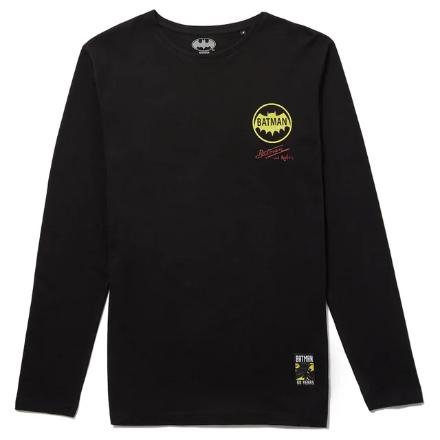 80 ans de Batman - T-shirt à manches longues Batman & Robin - Noir