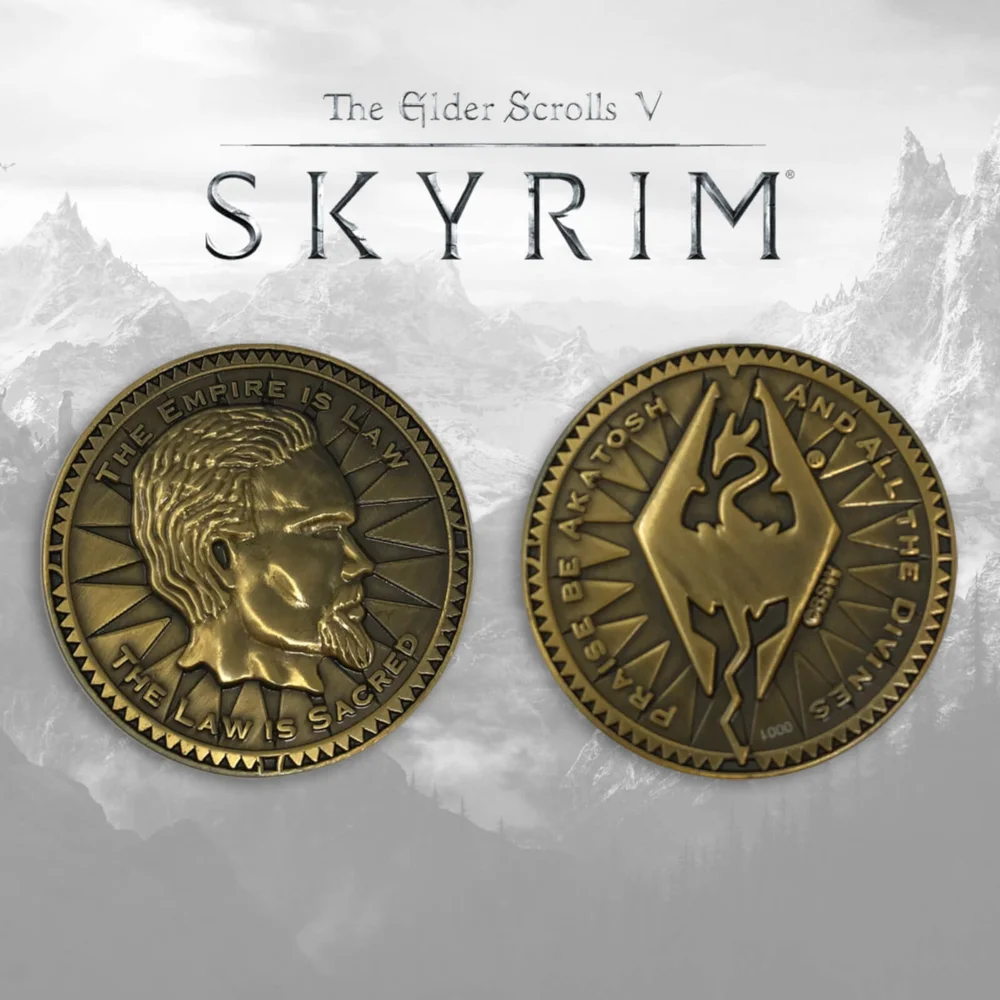 Elder Scrolls 'Skyrim' Collector's Coin Limited Edition - Antique Gold Variant Image 1