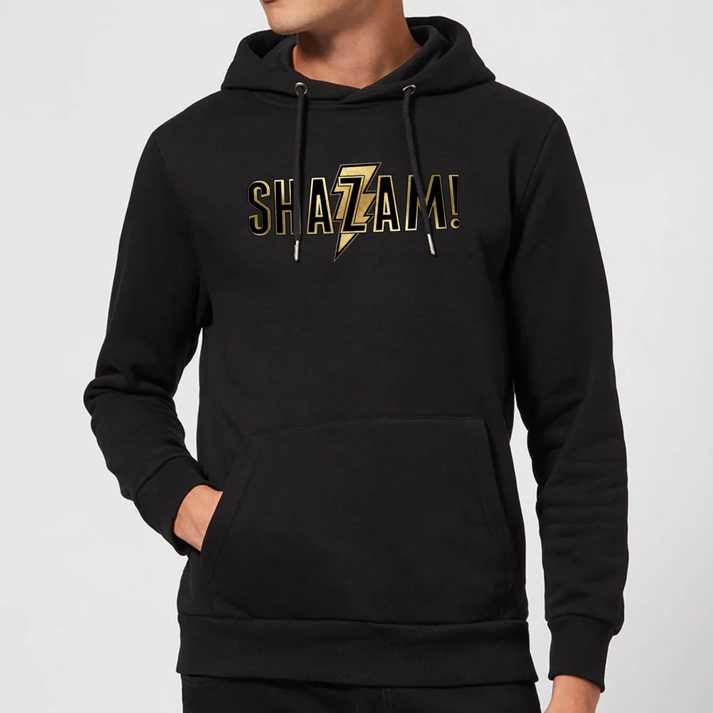Shazam Gold Logo Hoodie - Black - S Image 1