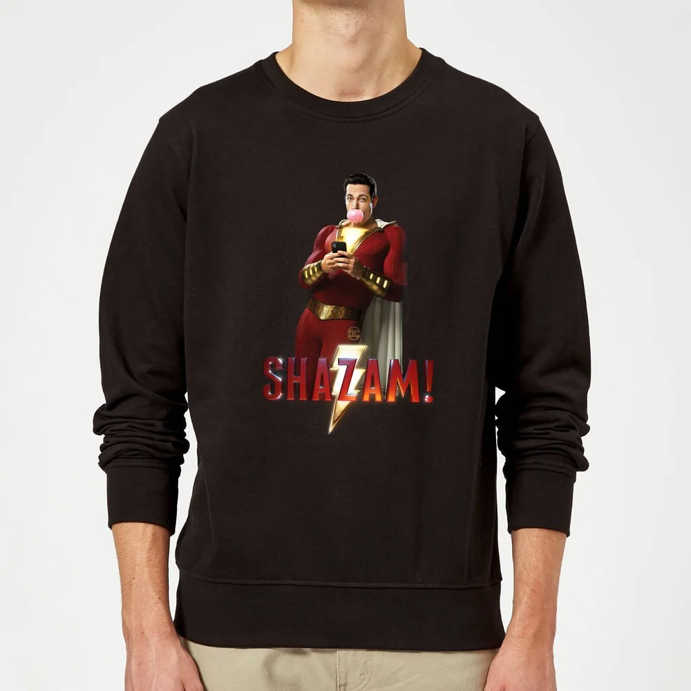 Shazam Bubble Gum Sweatshirt - Black - S Image 1
