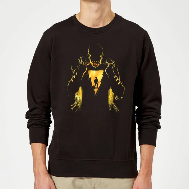 Shazam Lightning Silhouette Sweatshirt - Black