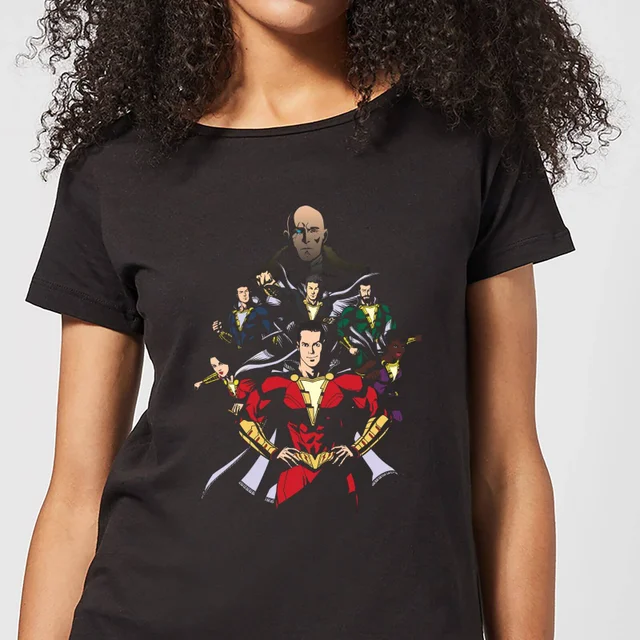 Shazam Team Up Women's T-Shirt - Black