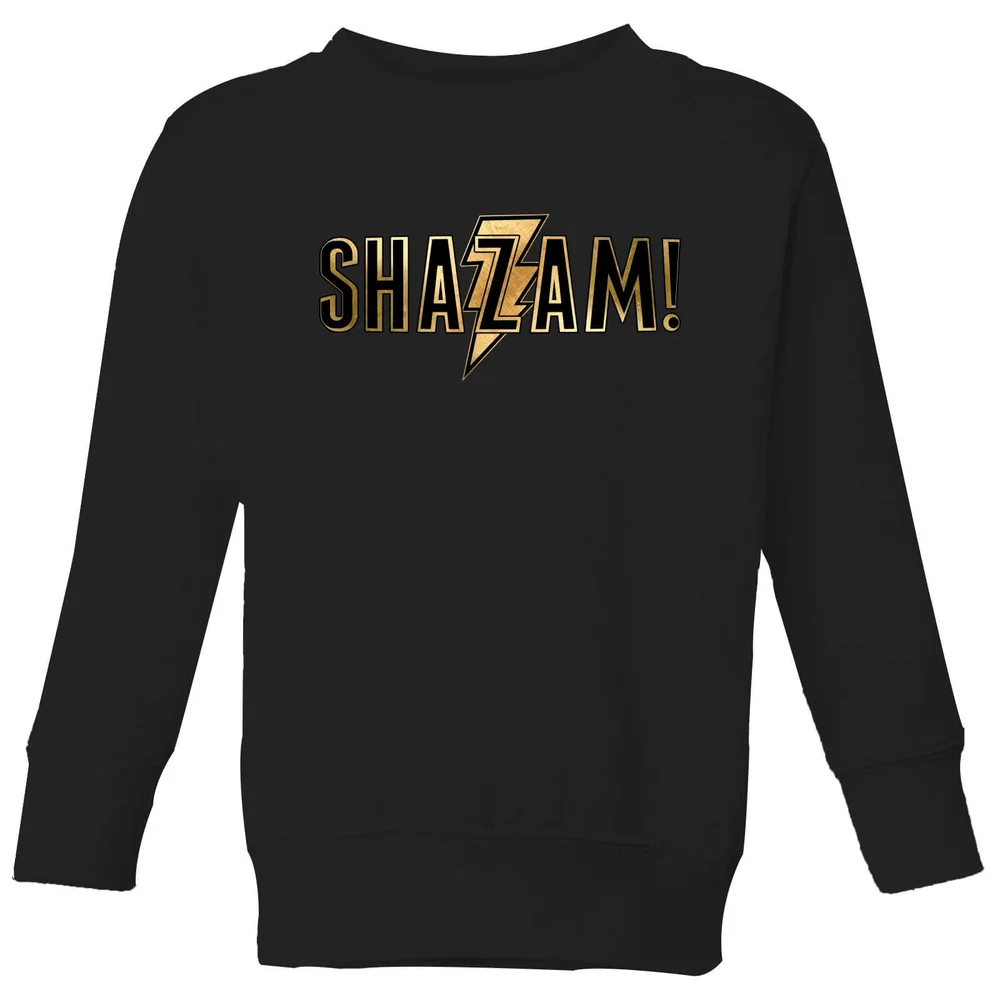 Shazam Gold Logo Kids' Sweatshirt - Black - 3-4 ans Image 1