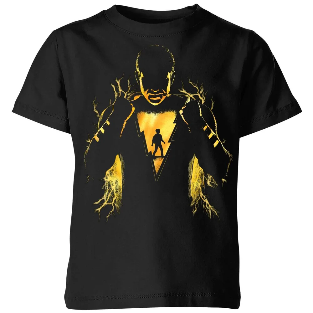 Shazam Lightning Silhouette Kids' T-Shirt - Black - 3-4 ans Image 1