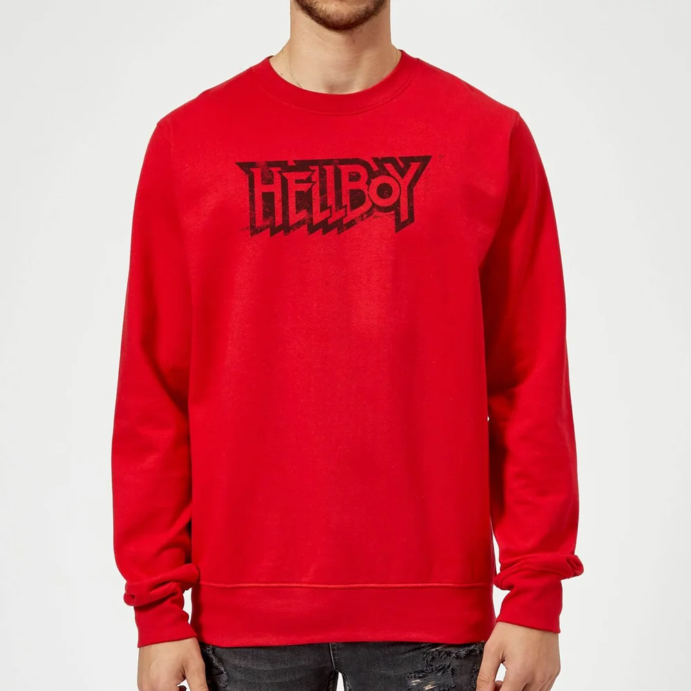 Hellboy Logo Sweatshirt - Red - S - Rouge Image 1