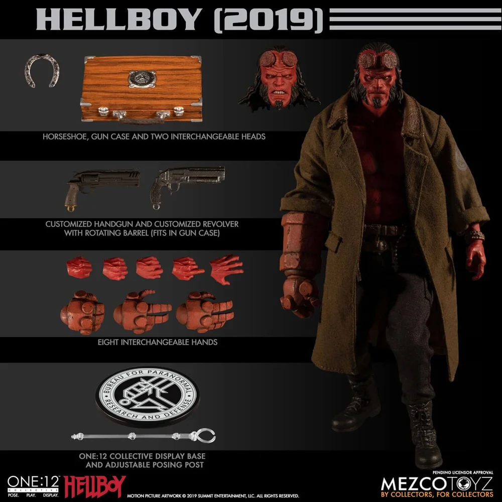Mezco Hellboy Figurine de collection échelle 1:12 (2019) Hellboy Image 1