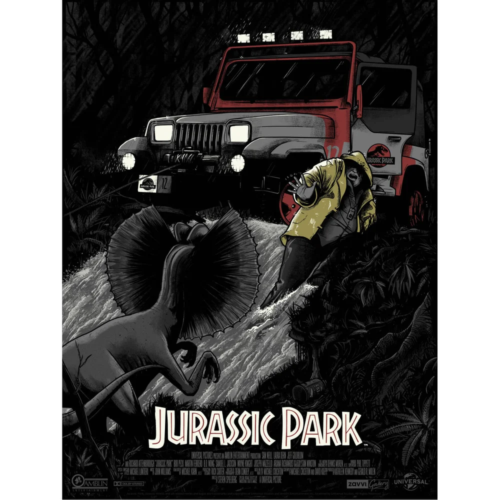 Sérigraphie Jurassic Park "No Wonder You’re Extinct" Image 1