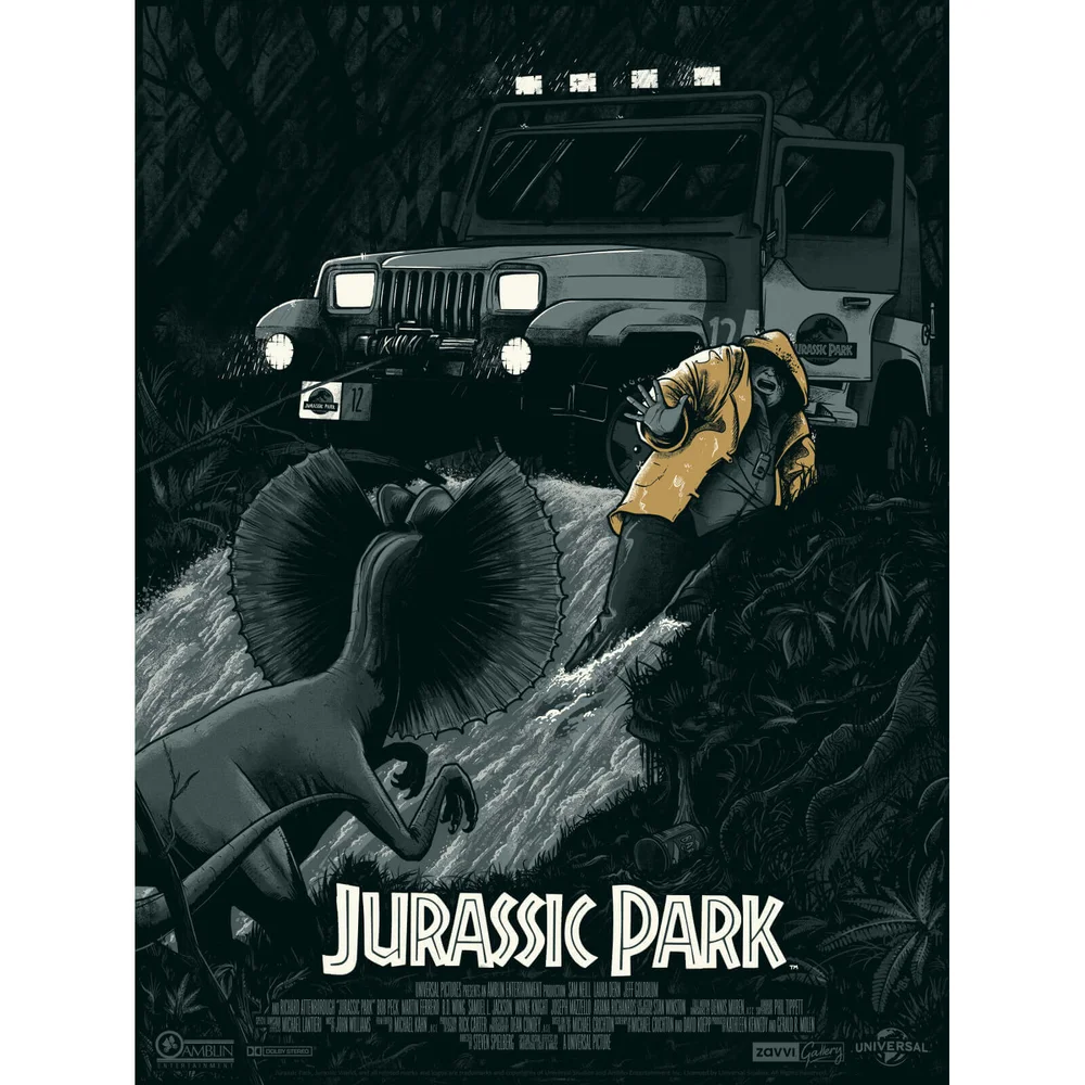 Sérigraphie Jurassic Park "No Wonder You’re Extinct" (Variante) Image 1