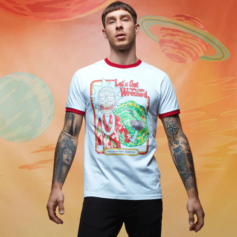 T-shirt - Rick and Morty Riggity Riggity Wrecked - Blanc / Rouge - S Image 1