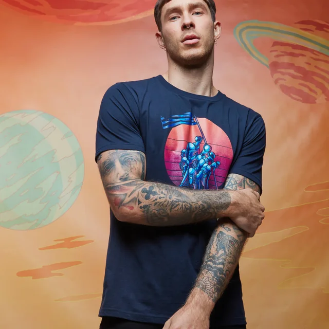 T-shirt - Rick and Morty Hamster Butts - Bleu Marine