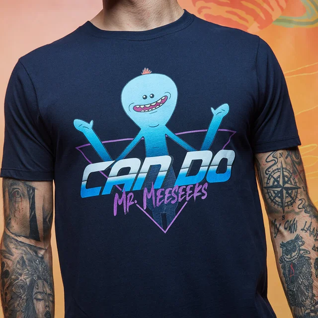 T-shirt - Rick and Morty Meeseeks Can Do - Bleu Marine