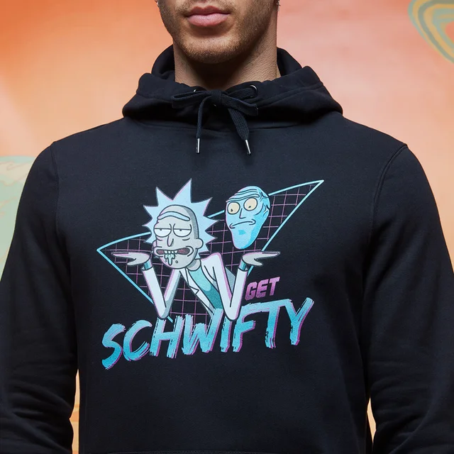 Sweat à capuche - Rick and Morty Get Schwifty - Noir