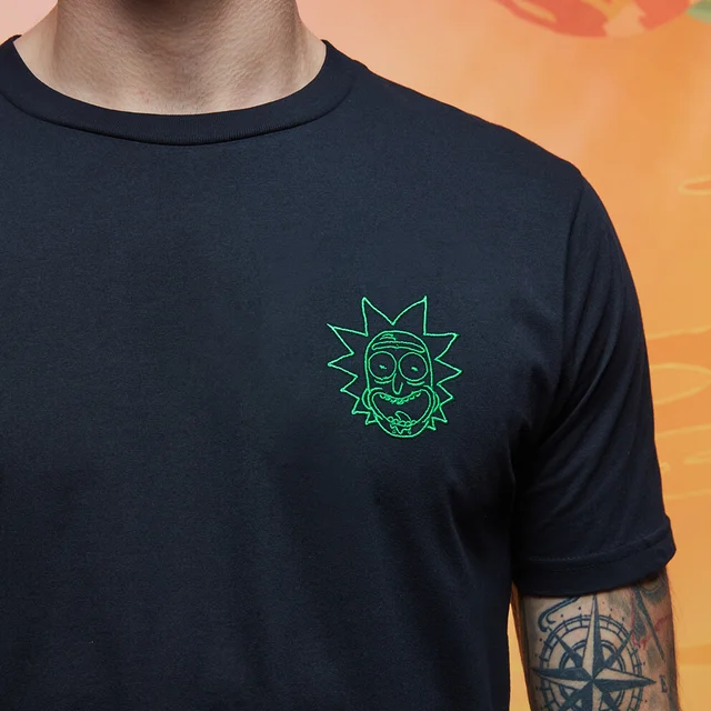 T-shirt - Rick and Morty Embroidered Rick - Noir
