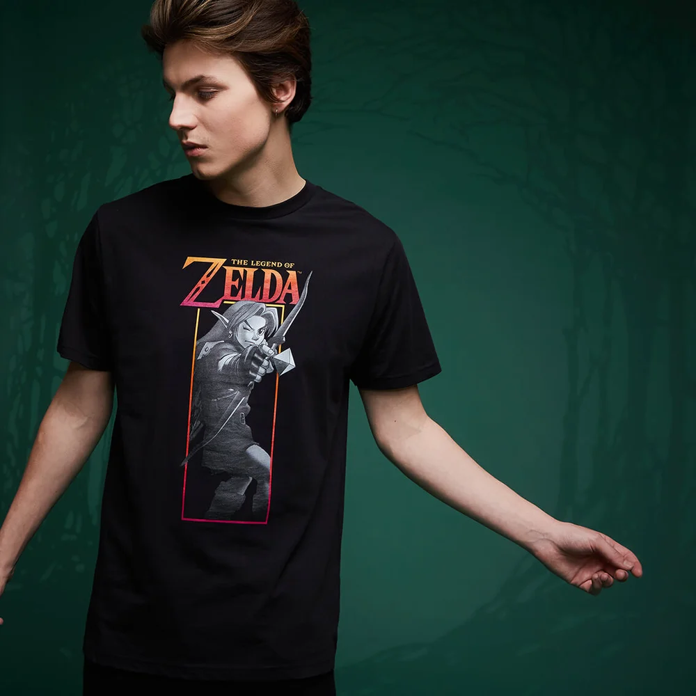 T-Shirt Legend Of Zelda Link Arc - Noir - 3XL Image 1