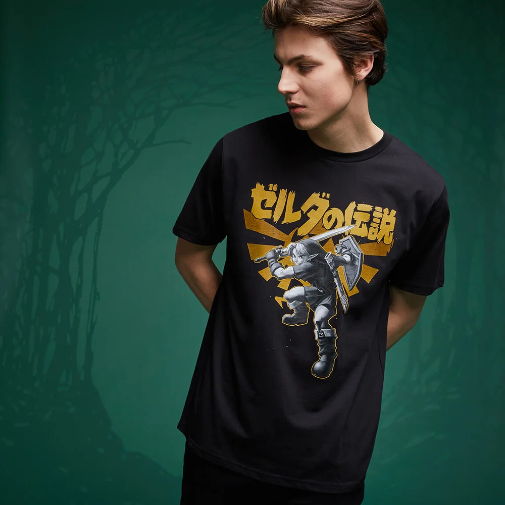T-Shirt Legend Of Zelda Link Kanji - Noir - 3XL Image 1