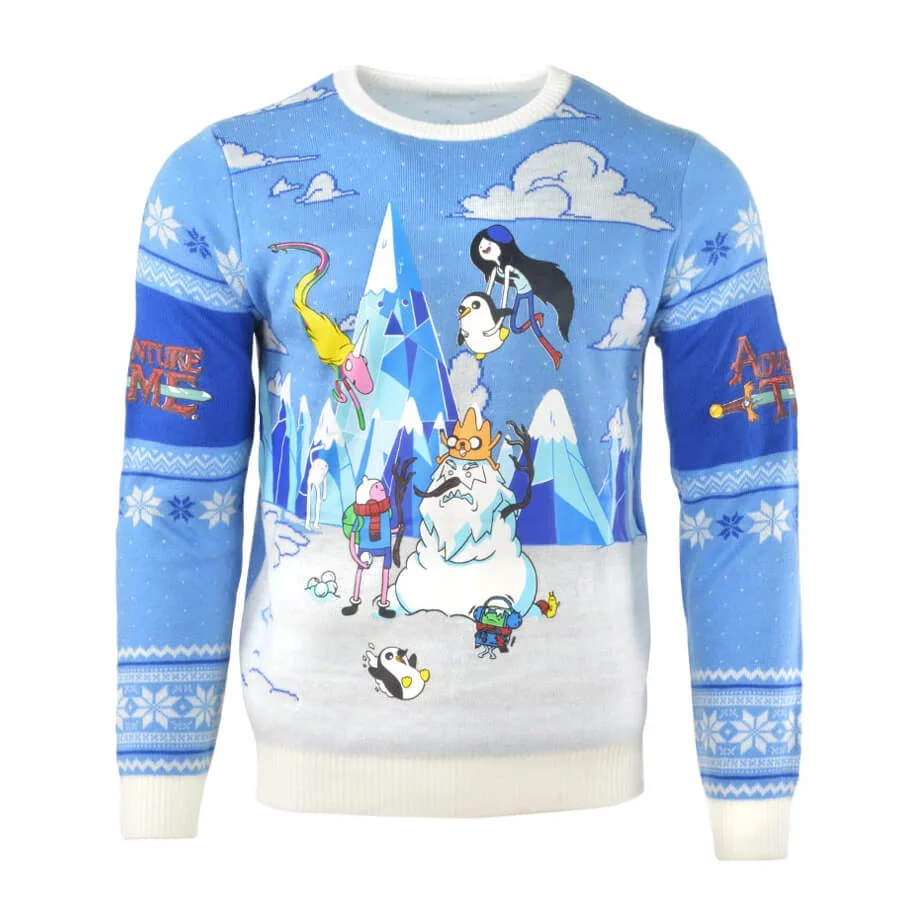 Adventure Time Festive Winter Kintted Christmas Jumper - M Image 1