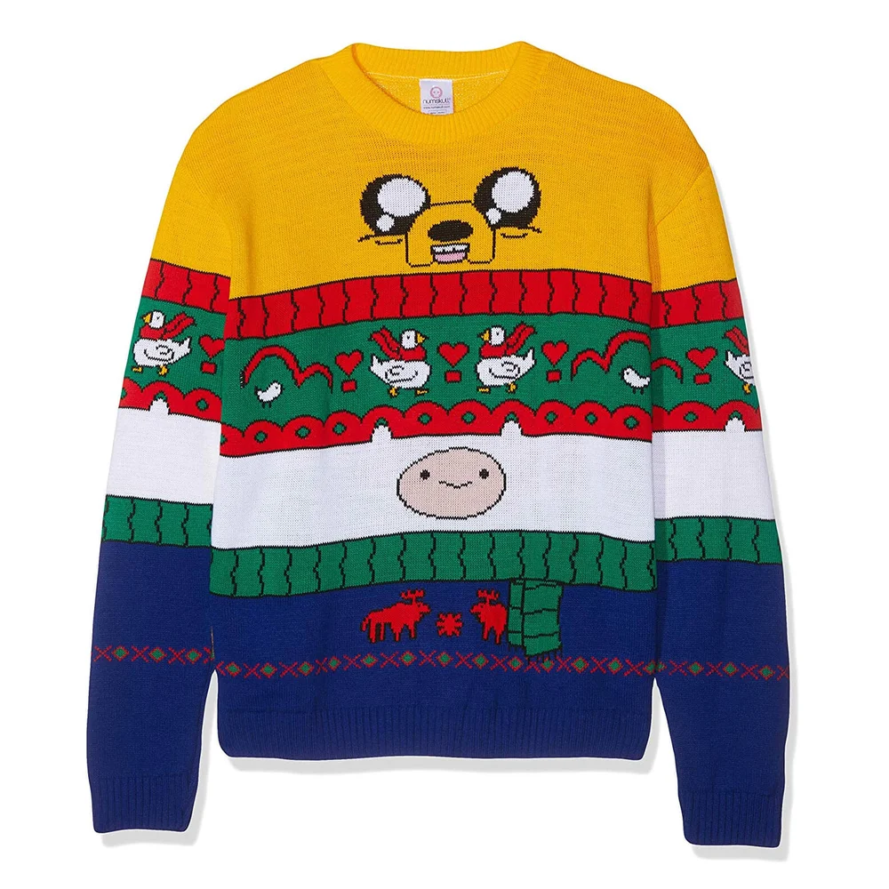 Adventure Time Finn & Jake Kintted Christmas Jumper - XXL Image 1