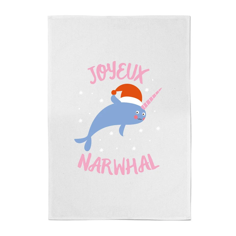 Joyeux Narwhal Cotton Tea Towel Image 1