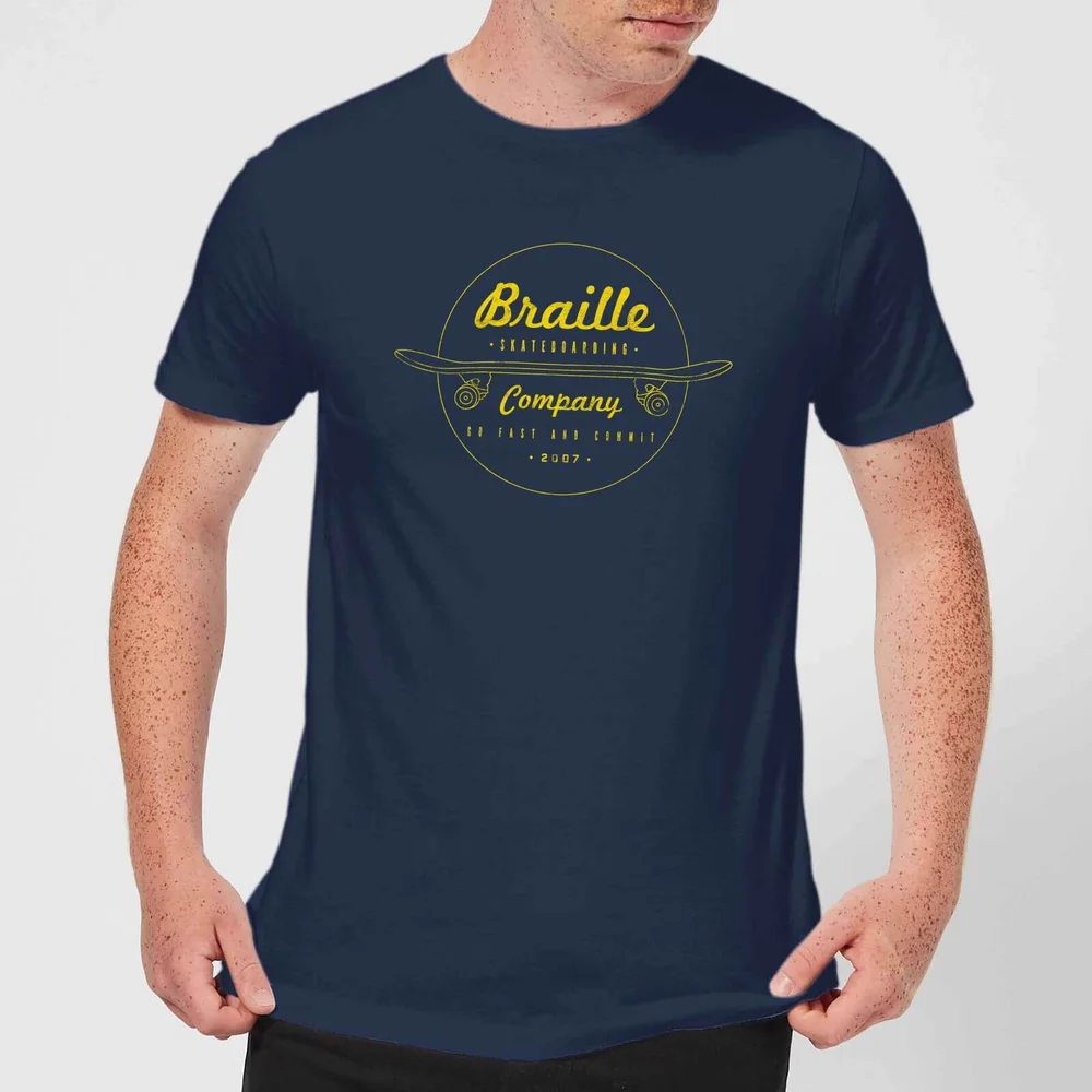 Limited Edition Braille Skate Company Mens T-Shirt - Navy - S Image 1