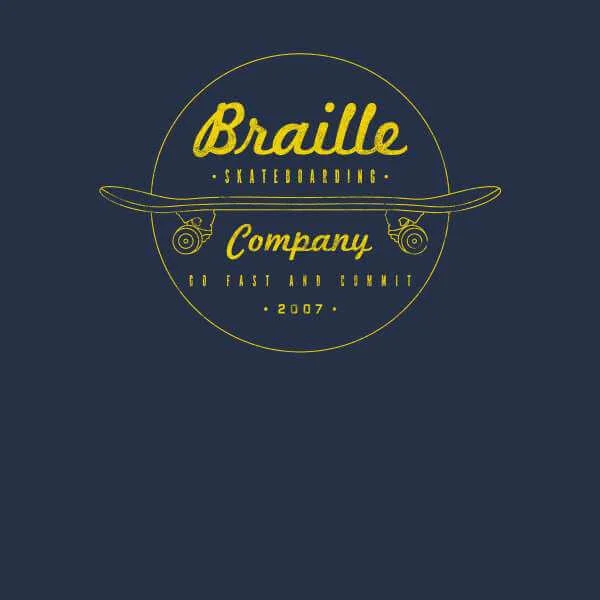Limited Edition Braille Skate Company Hoodie - Navy